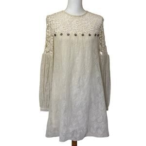 Verb Pallavi Singhee Josephine dress, cream, XS, cottagecore, romantic, feminine